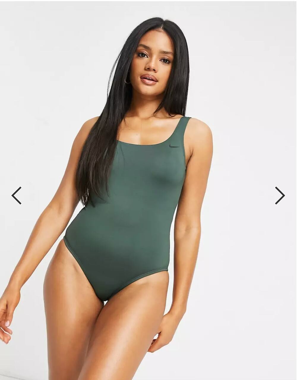 NWT Nike Swimming Essential U-Back One Piece Bathing Suit Green XS